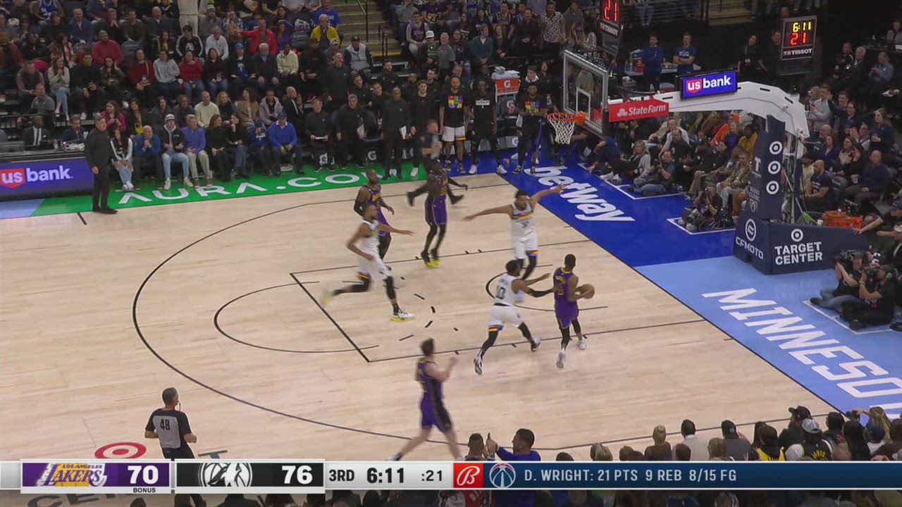 Correct Free Throw Shooter Lakers Timberwolves NBA Official