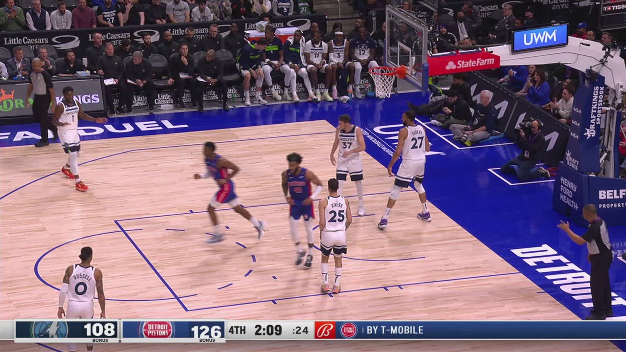 Correct Free Throw Shooter Timberwolves Pistons NBA Official