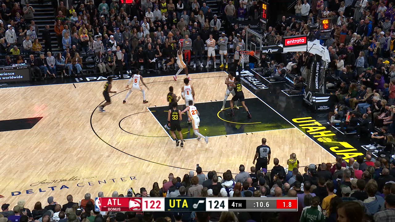 24Second Shot Clock Reset Hawks Jazz NBA Official