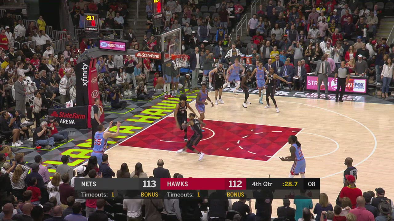 24Second Shot Clock Reset Nets Hawks NBA Official