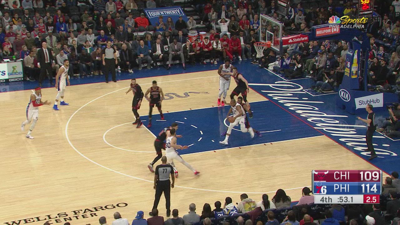 24Second Shot Clock Reset Bulls 76ers NBA Official