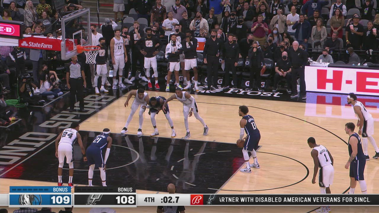 24Second Shot Clock Reset Mavericks Spurs NBA Official