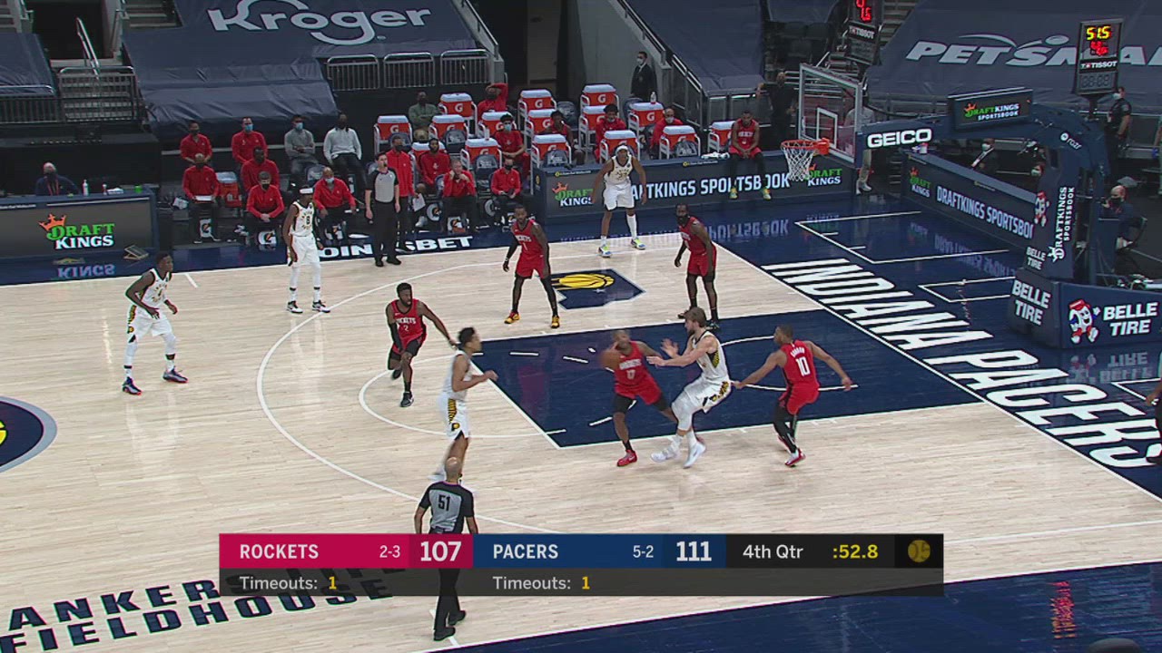 24Second Shot Clock Reset Rockets Pacers NBA Official