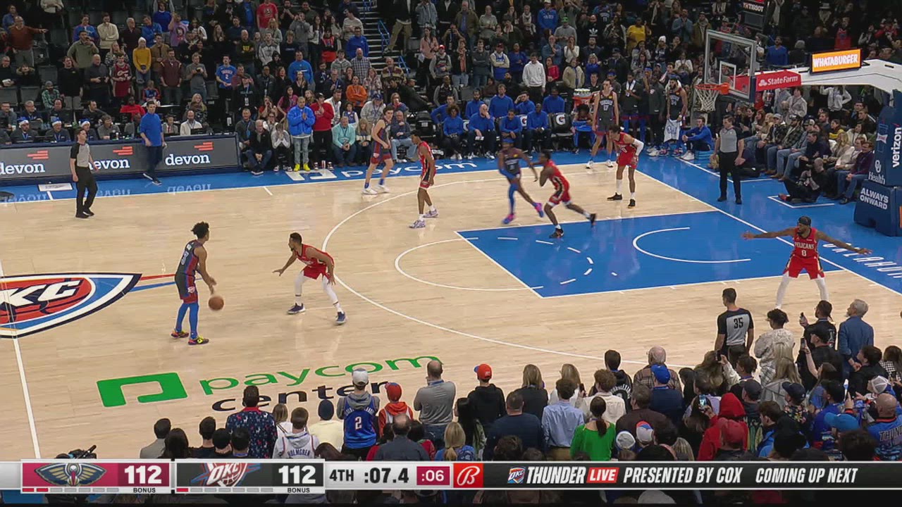 24Second Shot Clock Reset Pelicans Thunder NBA Official