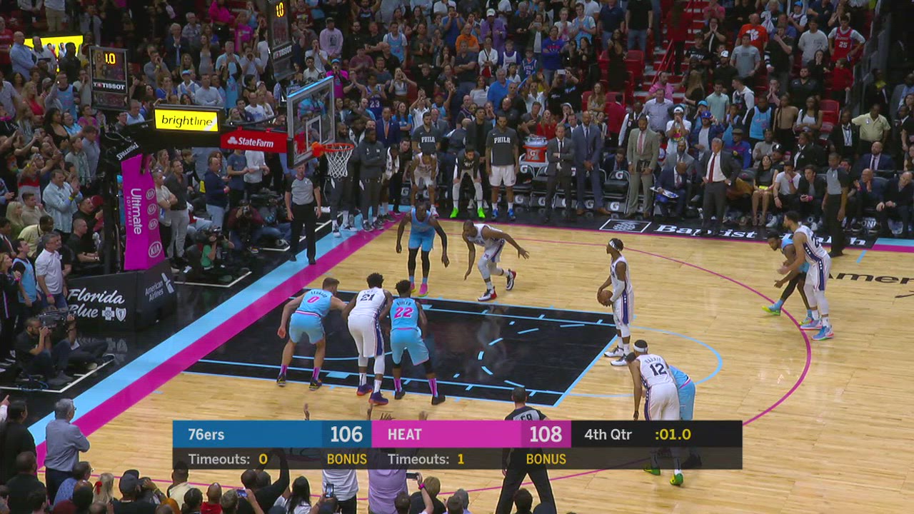 24Second Shot Clock Reset 76ers Heat NBA Official