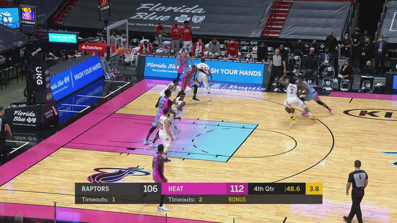 24Second Shot Clock Reset Raptors Heat NBA Official