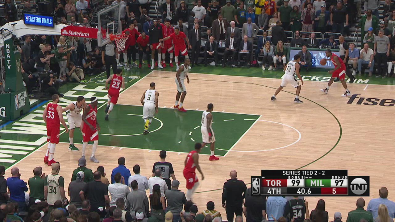 24Second Shot Clock Reset Raptors Bucks NBA Official