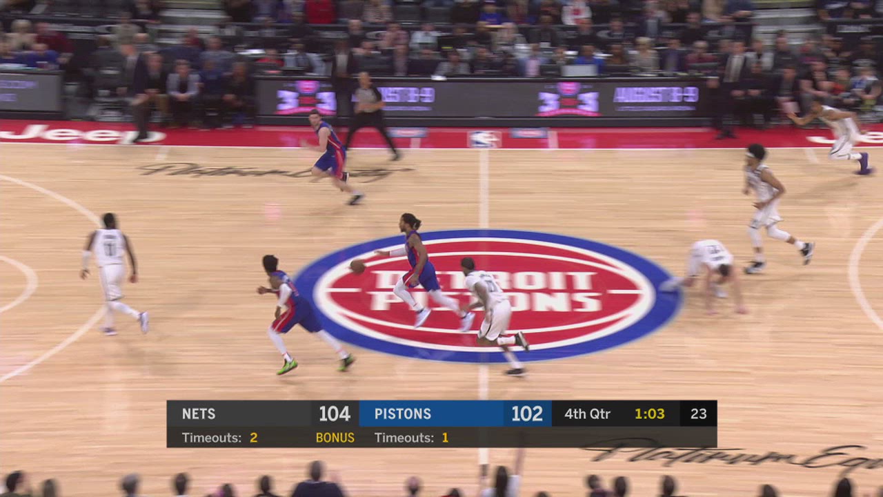 Goaltending/Basket Interference Nets Pistons NBA Official