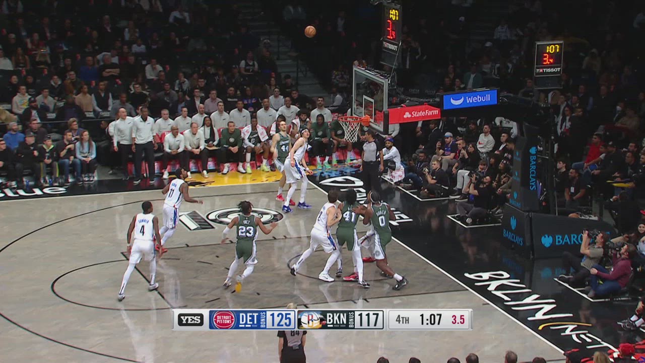 Goaltending/Basket Interference Pistons Nets NBA Official