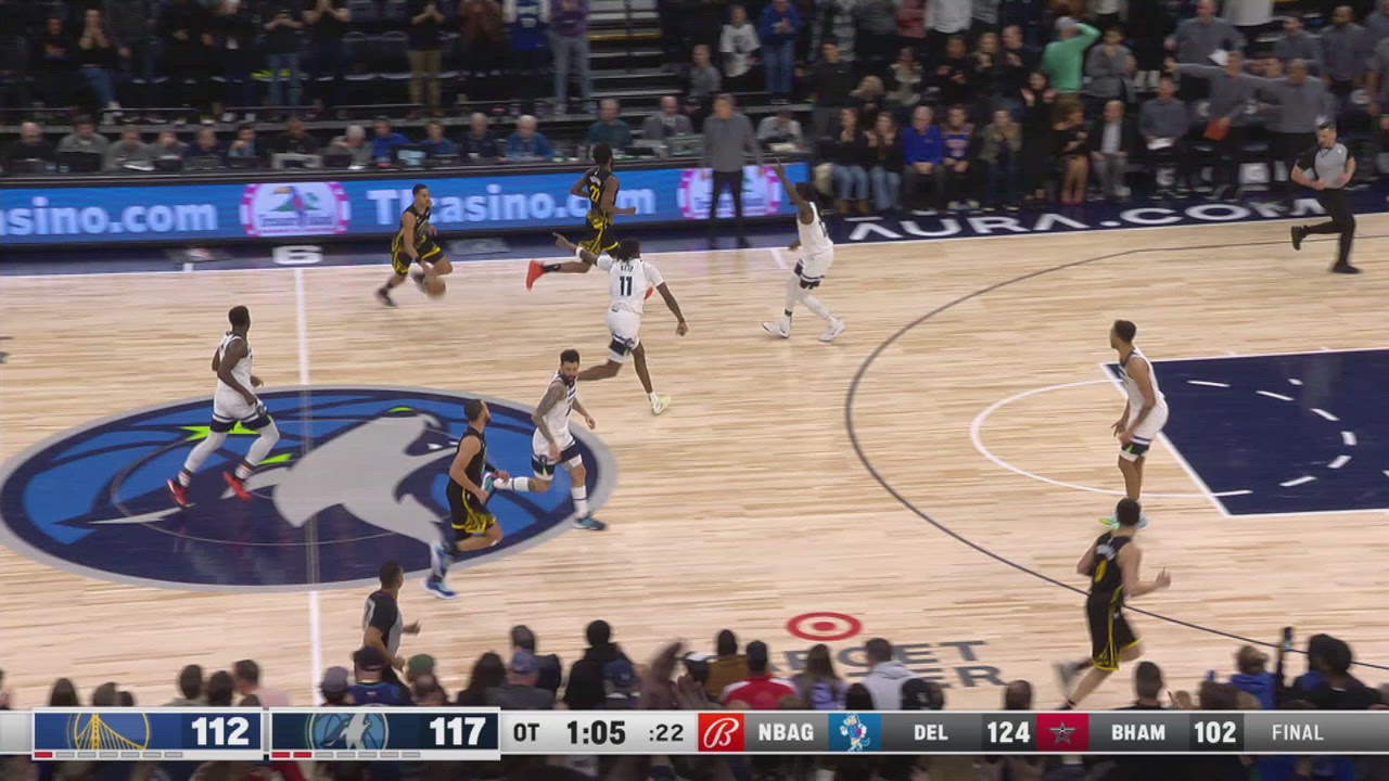 Goaltending/Basket Interference Warriors Timberwolves NBA Official