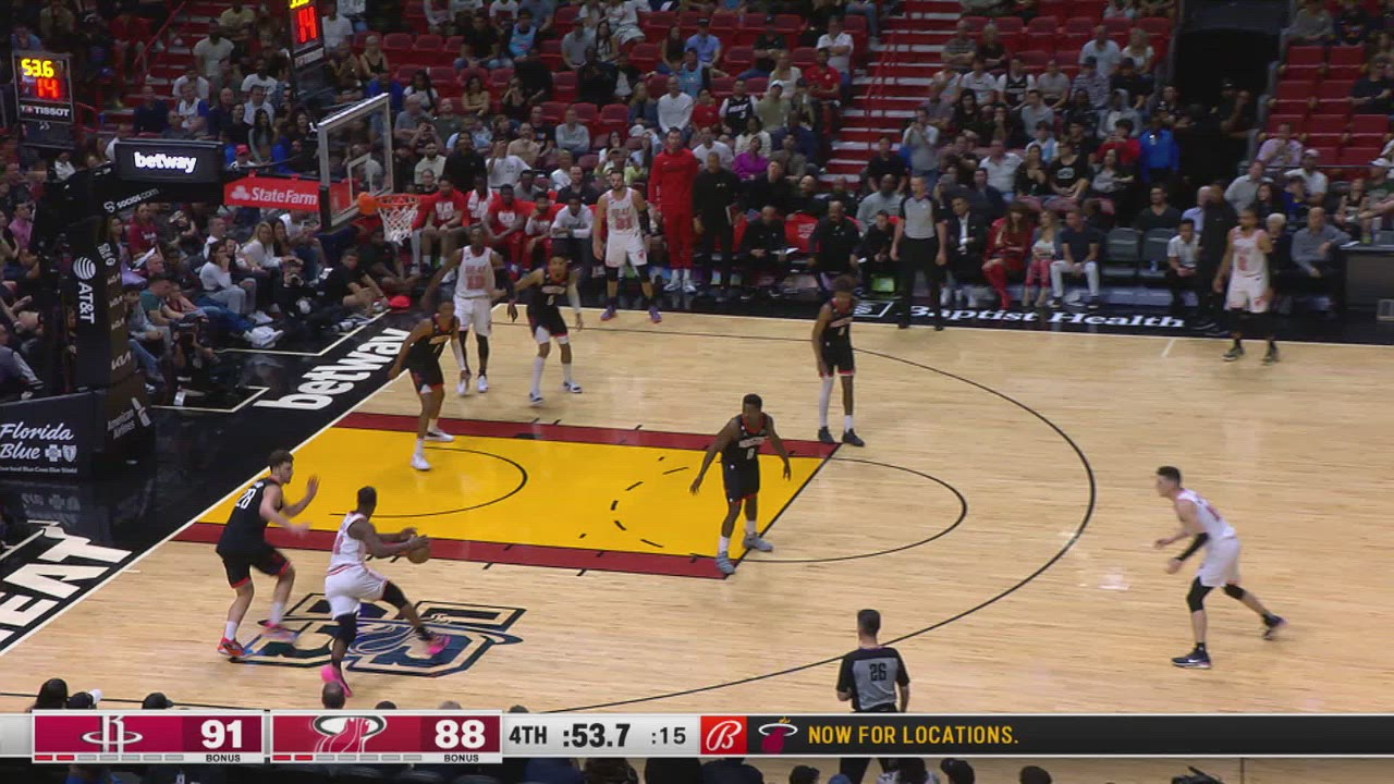 Goaltending/Basket Interference Rockets Heat NBA Official