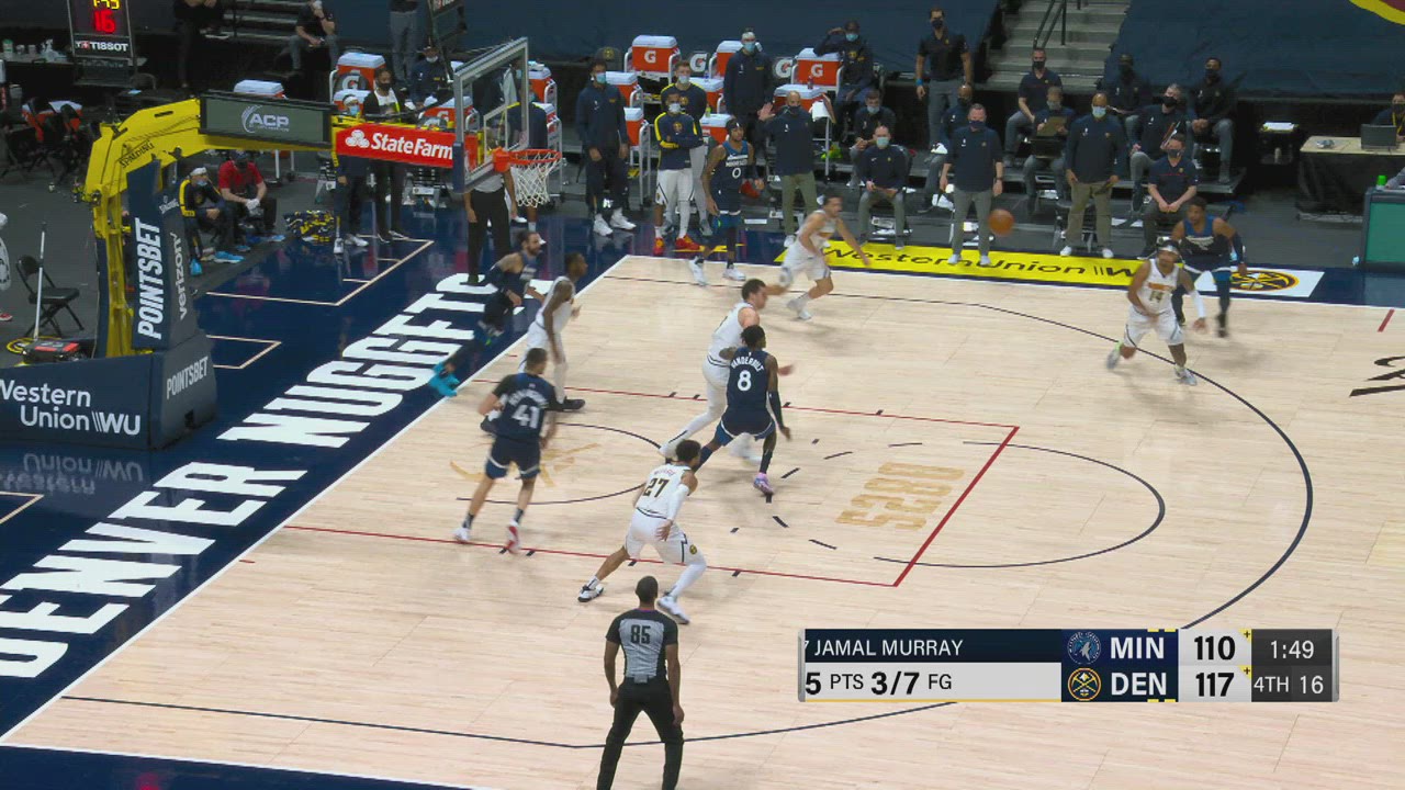 Goaltending/Basket Interference Timberwolves Nuggets NBA Official