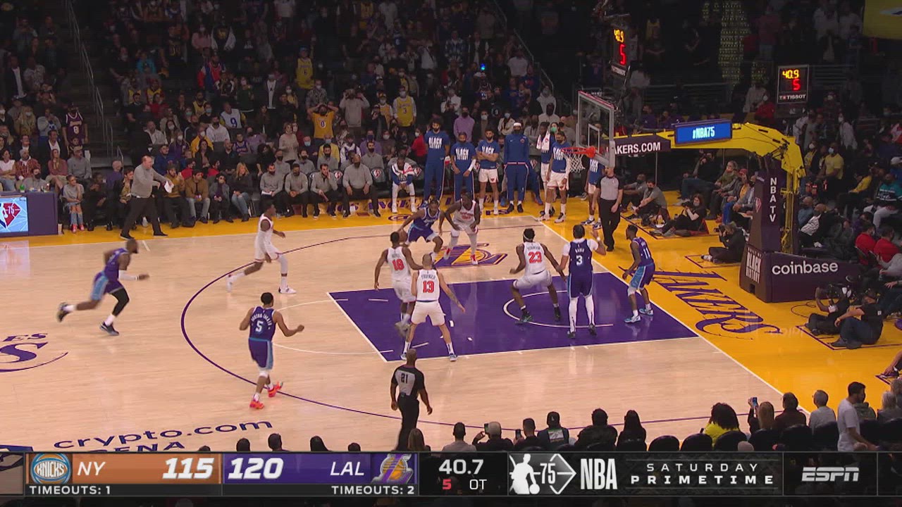 Goaltending/Basket Interference Knicks Lakers NBA Official