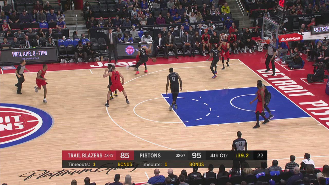 Goaltending/Basket Interference Trail Blazers Pistons NBA Official