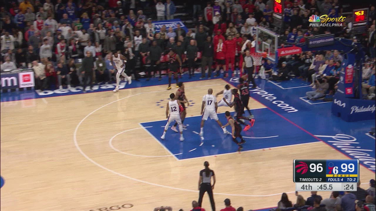 Goaltending/Basket Interference Raptors 76ers NBA Official