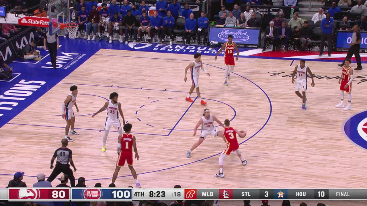 Challenge of Called Foul Hawks Pistons NBA Official