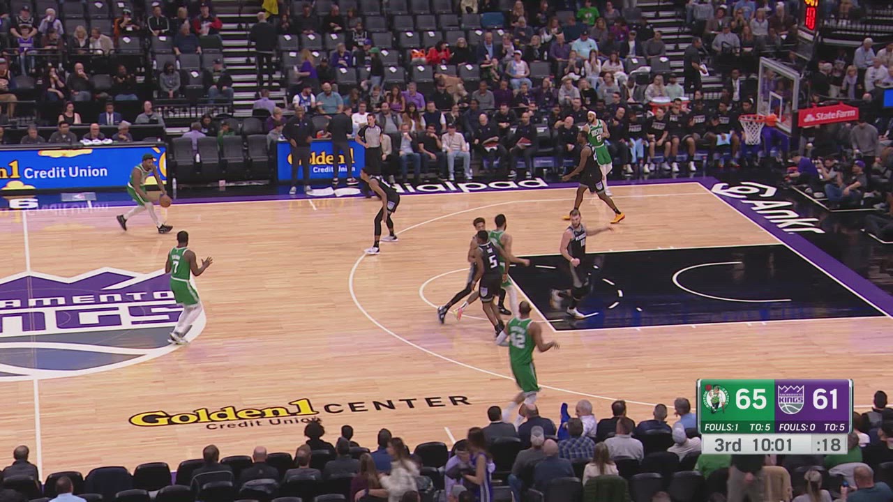 Challenge of Called Foul Celtics Kings NBA Official