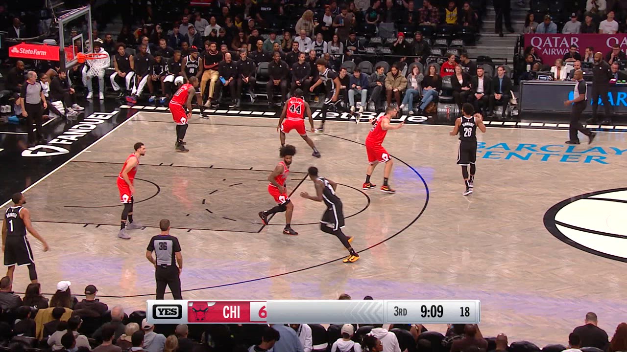 Challenge of Called Foul Bulls Nets NBA Official