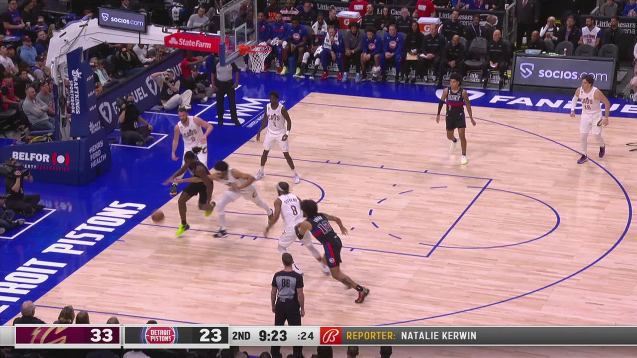 Challenge of Called Foul Cavaliers Pistons NBA Official