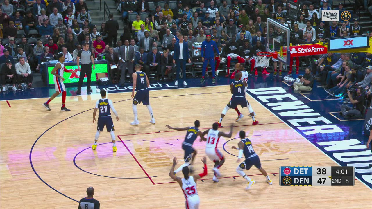 Challenge of Called Foul Pistons Nuggets NBA Official