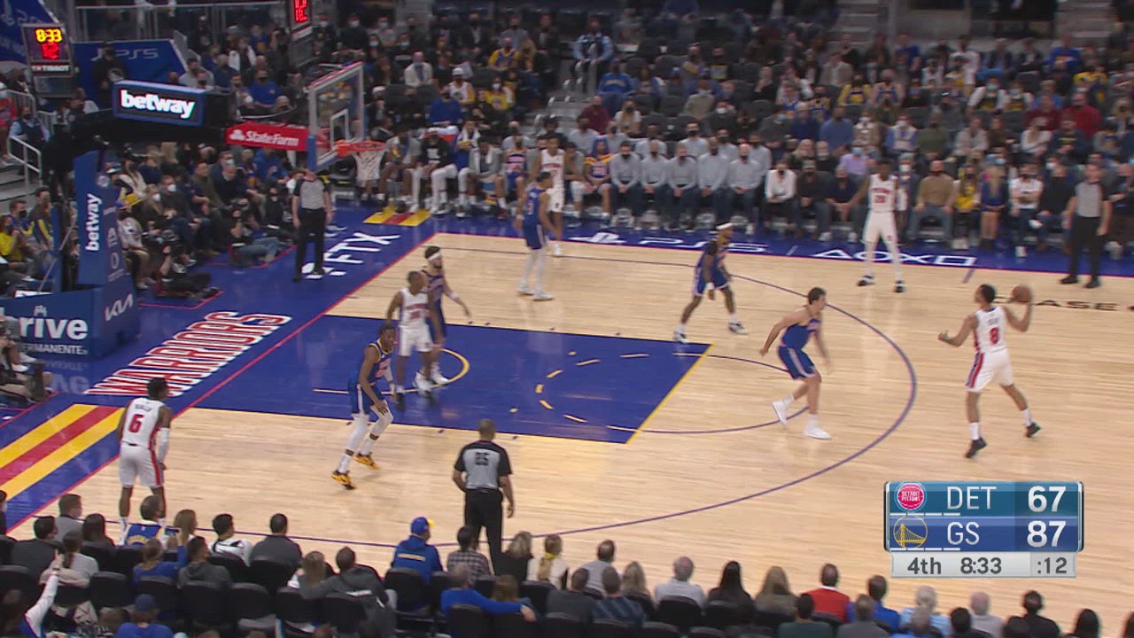 Challenge of Called Foul Pistons Warriors NBA Official