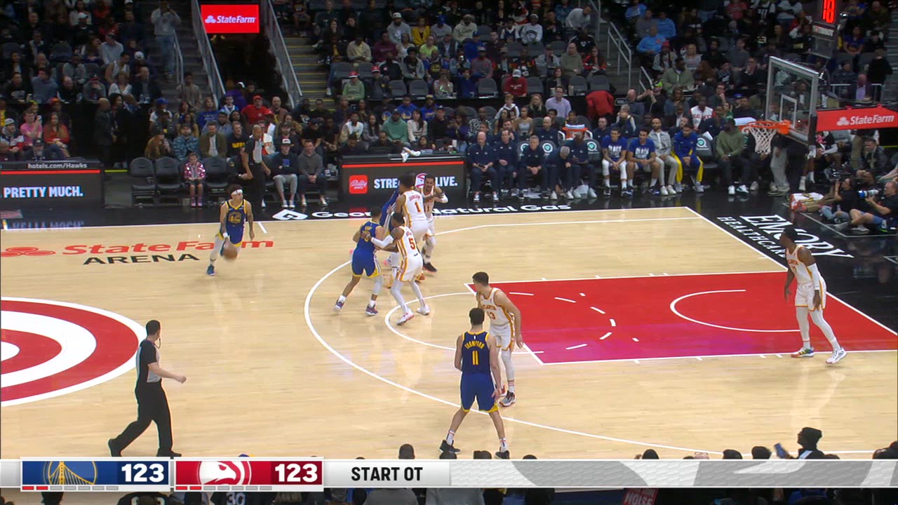 Challenge of Called Foul Warriors Hawks NBA Official