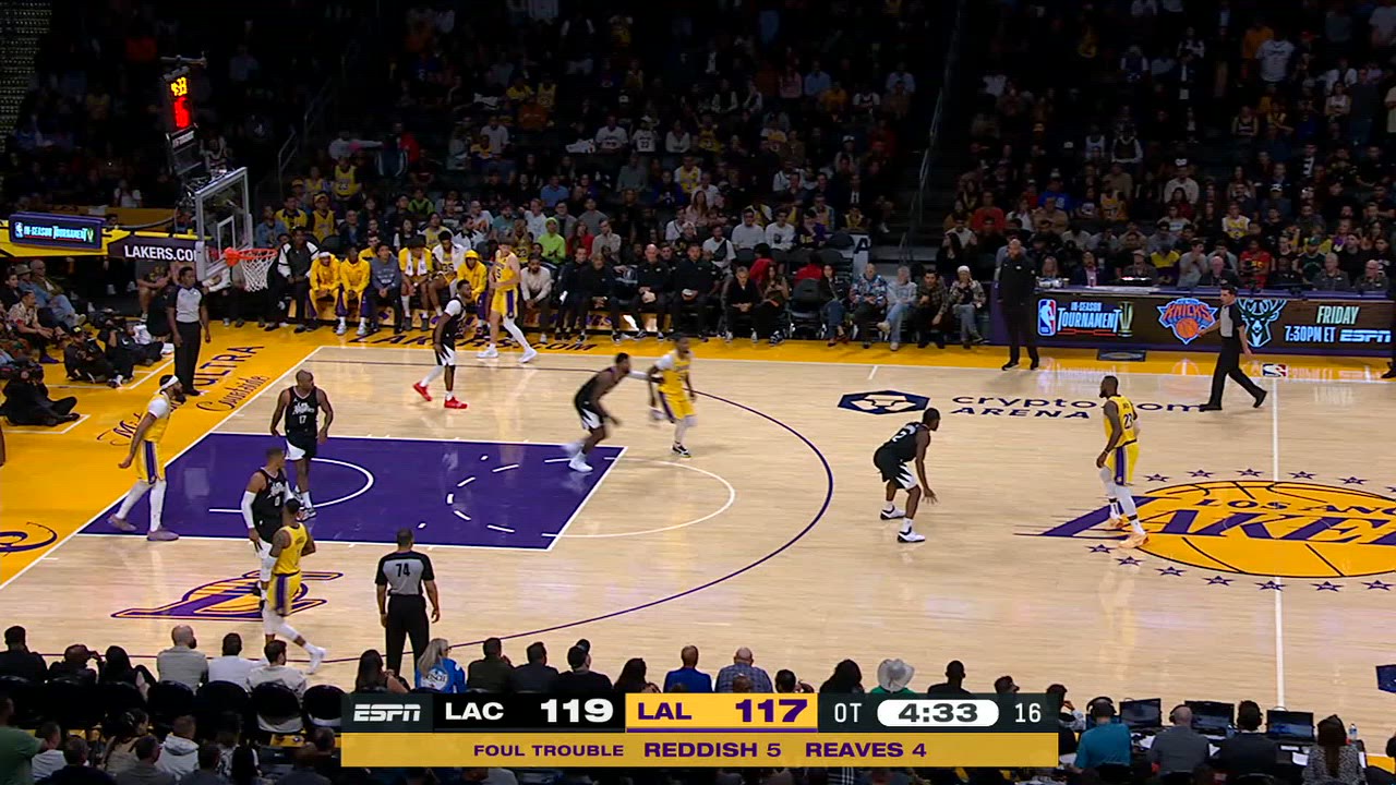 Challenge of Called Foul Clippers Lakers NBA Official