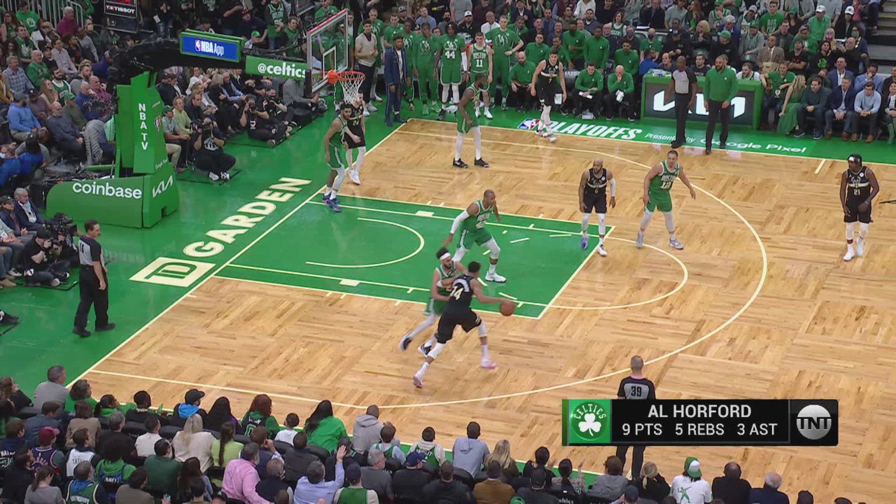 Challenge of Called Foul Bucks Celtics NBA Official
