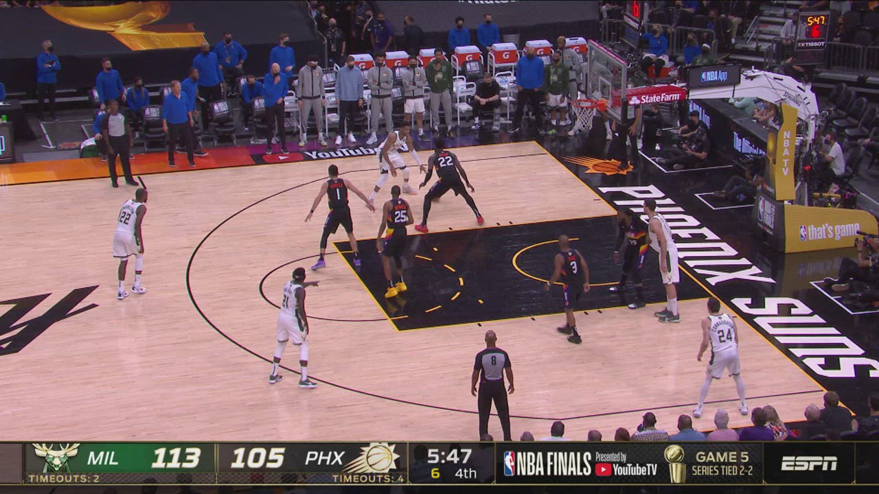 Challenge of Called Foul Bucks Suns NBA Official