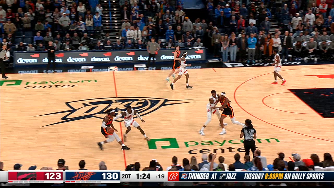 Challenge of Called Foul Raptors Thunder NBA Official