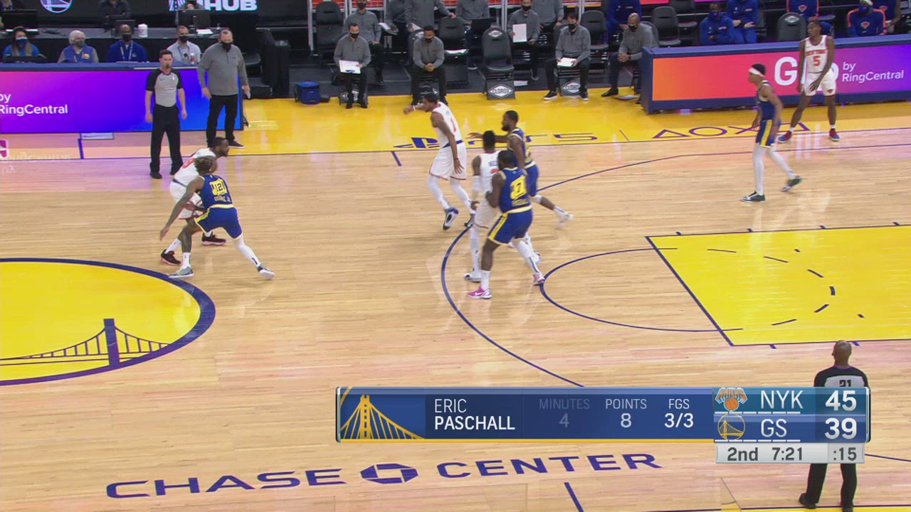TwoPoint/ThreePoint Field Goal Knicks Warriors NBA Official