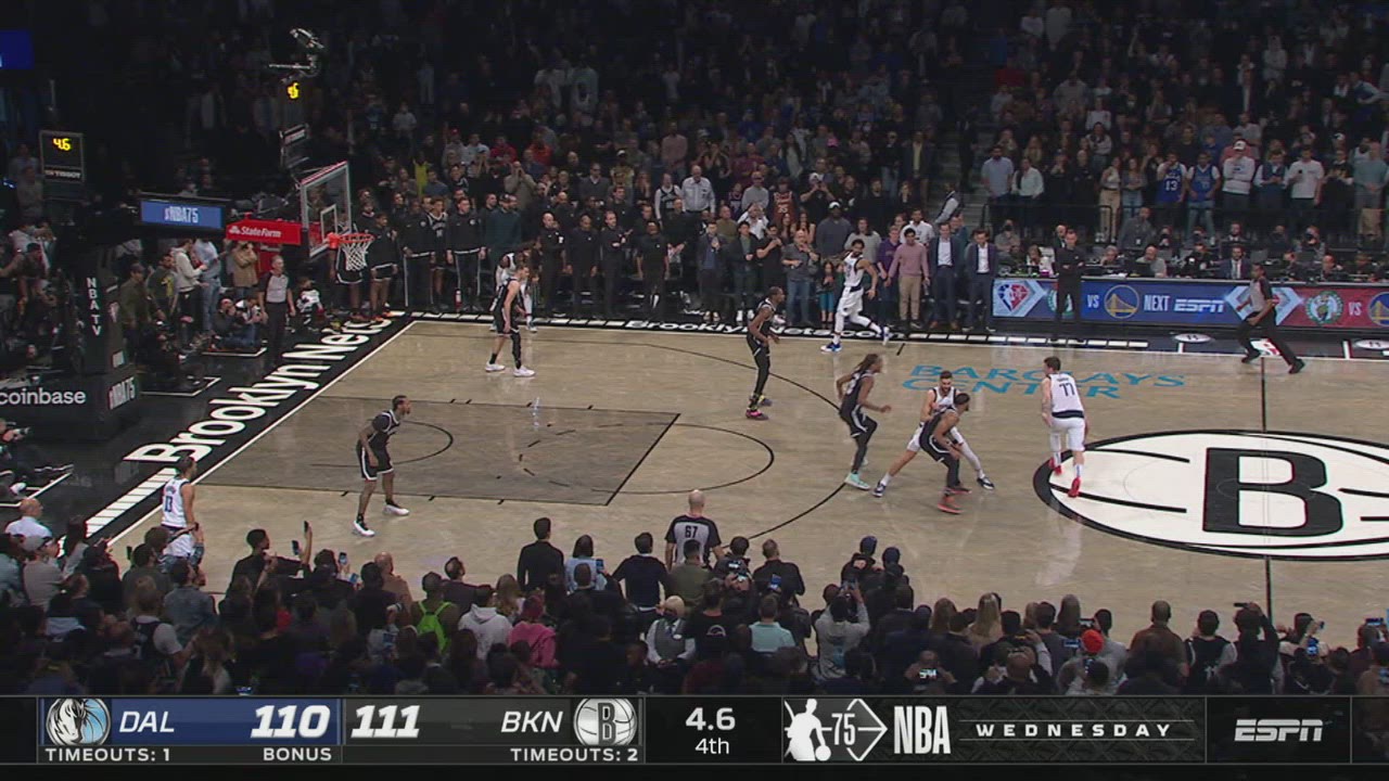 Last Second Field Goal Mavericks Nets NBA Official