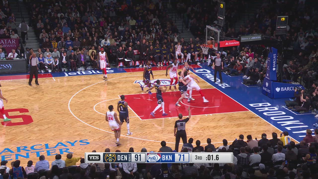 Last Second Field Goal Nuggets Nets NBA Official