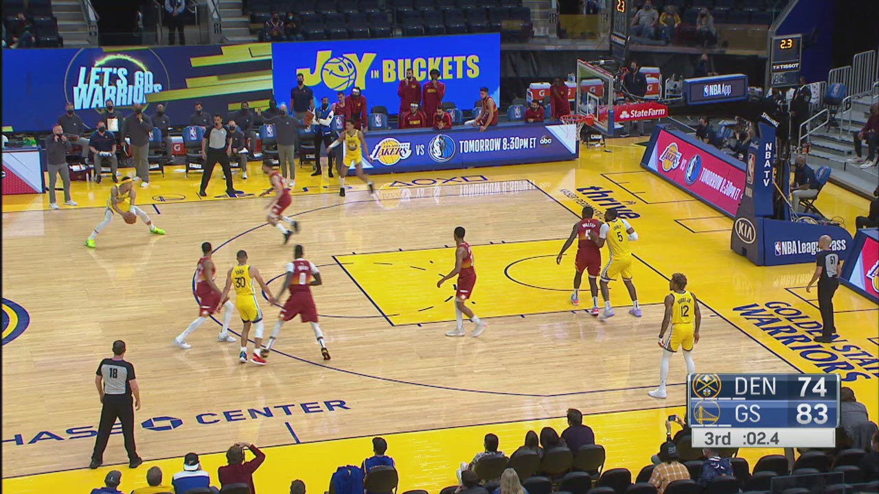 Last Second Field Goal Nuggets Warriors NBA Official