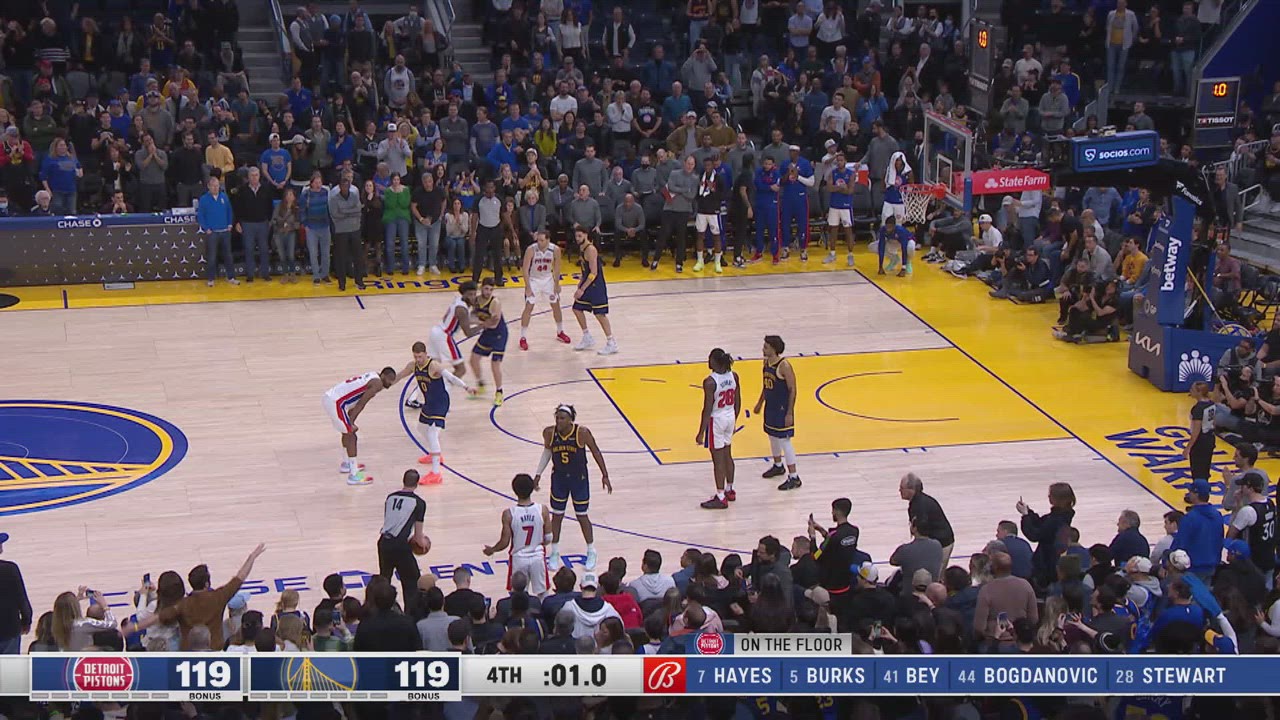 Last Second Field Goal Pistons Warriors NBA Official