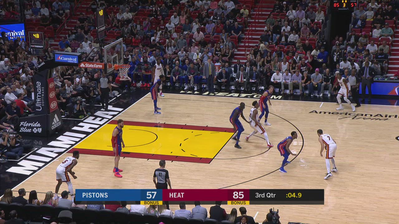 Last Second Field Goal Pistons Heat NBA Official
