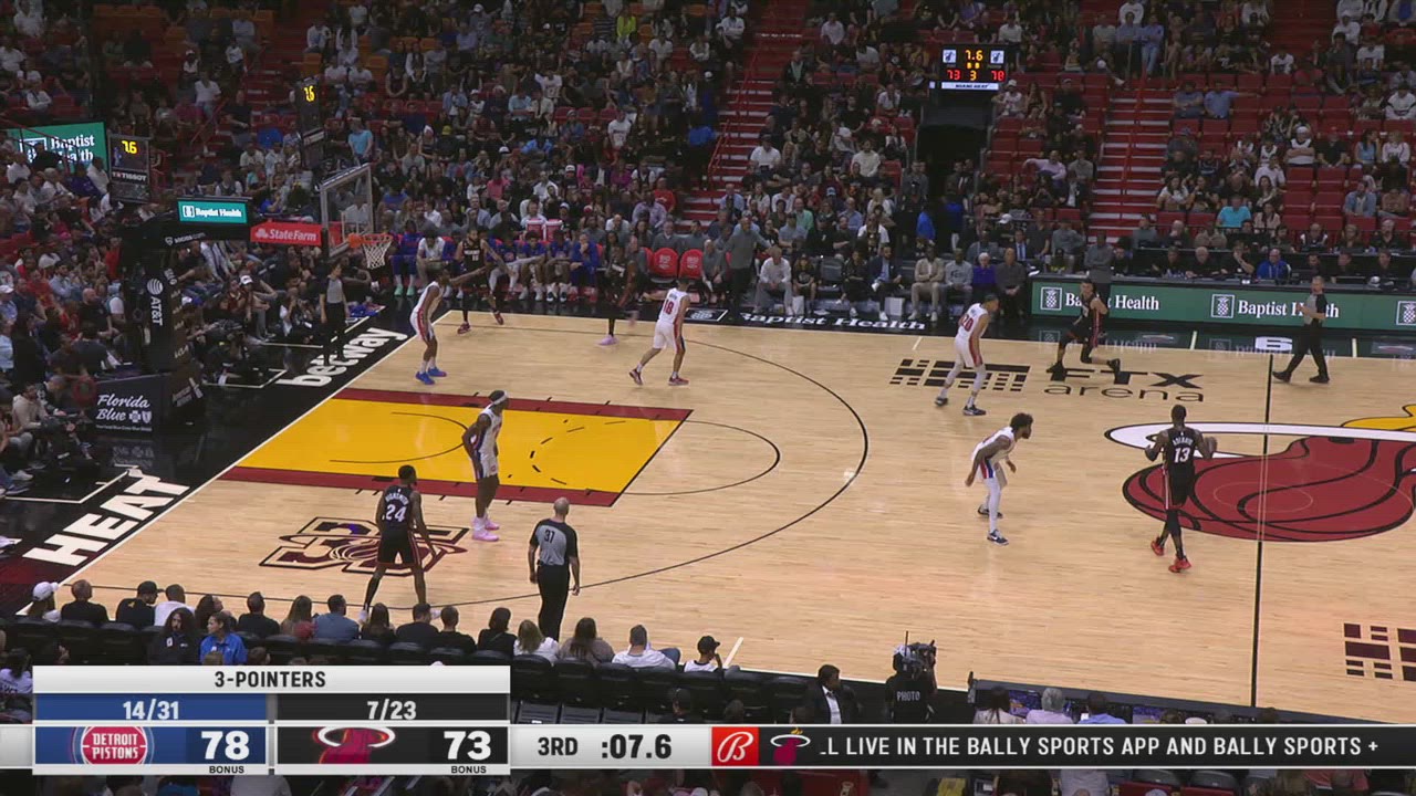 Last Second Field Goal Pistons Heat NBA Official