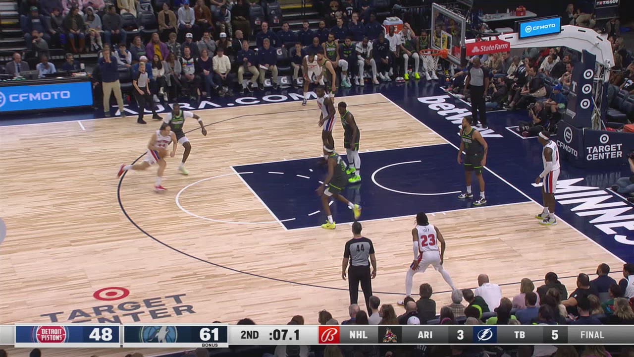 Last Second Field Goal Pistons Timberwolves NBA Official