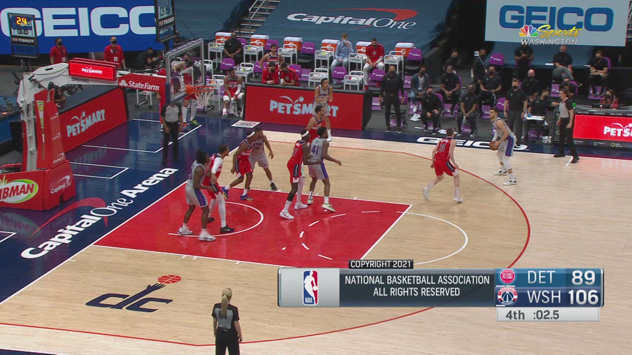 Last Second Field Goal Pistons Wizards NBA Official