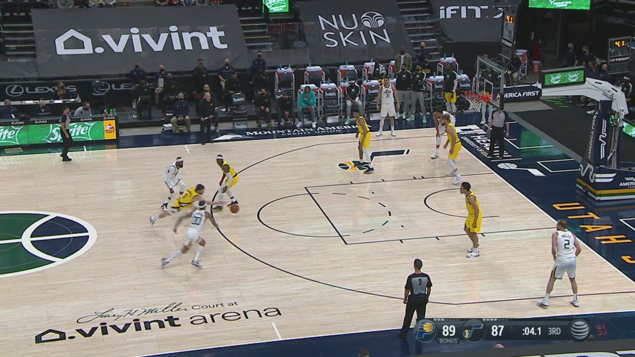 Last Second Field Goal Pacers Jazz NBA Official