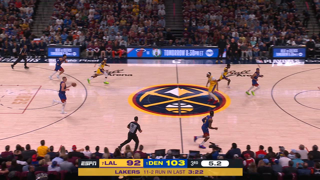 Last Second Field Goal Lakers Nuggets NBA Official