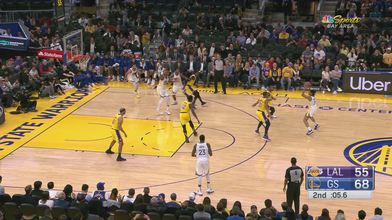 Last Second Field Goal Lakers Warriors NBA Official
