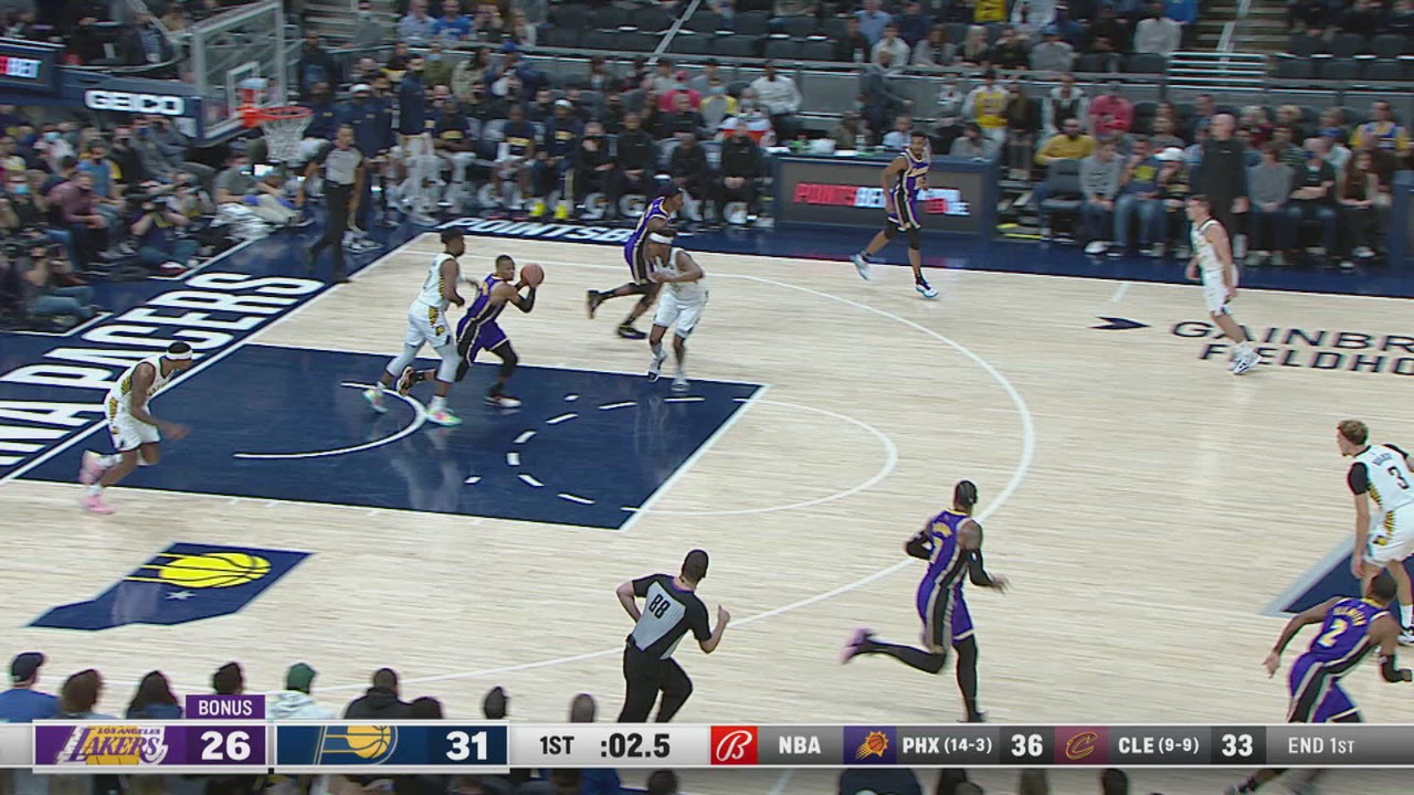 Last Second Field Goal Lakers Pacers NBA Official