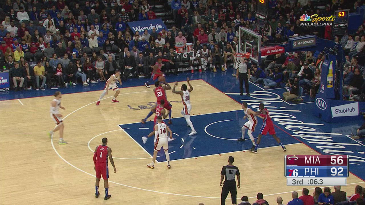Last Second Field Goal Heat 76ers NBA Official