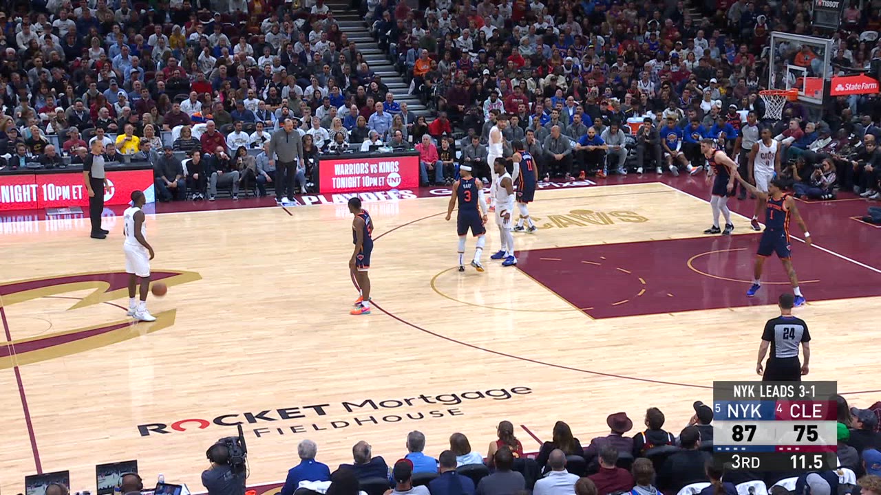 Last Second Field Goal Knicks Cavaliers NBA Official