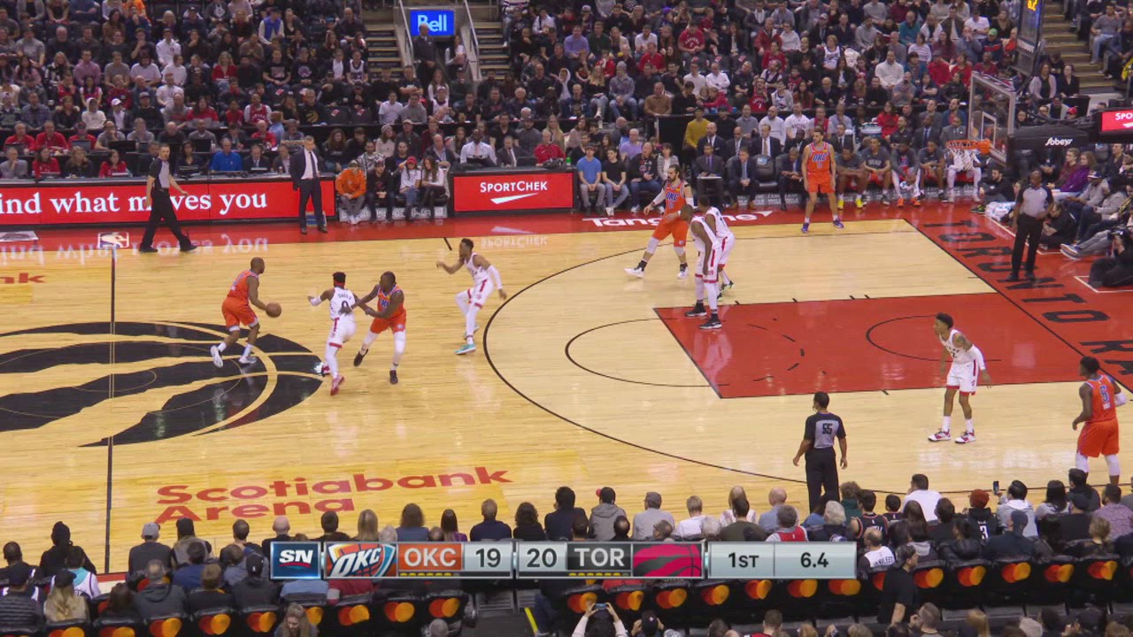 Last Second Field Goal Thunder Raptors NBA Official