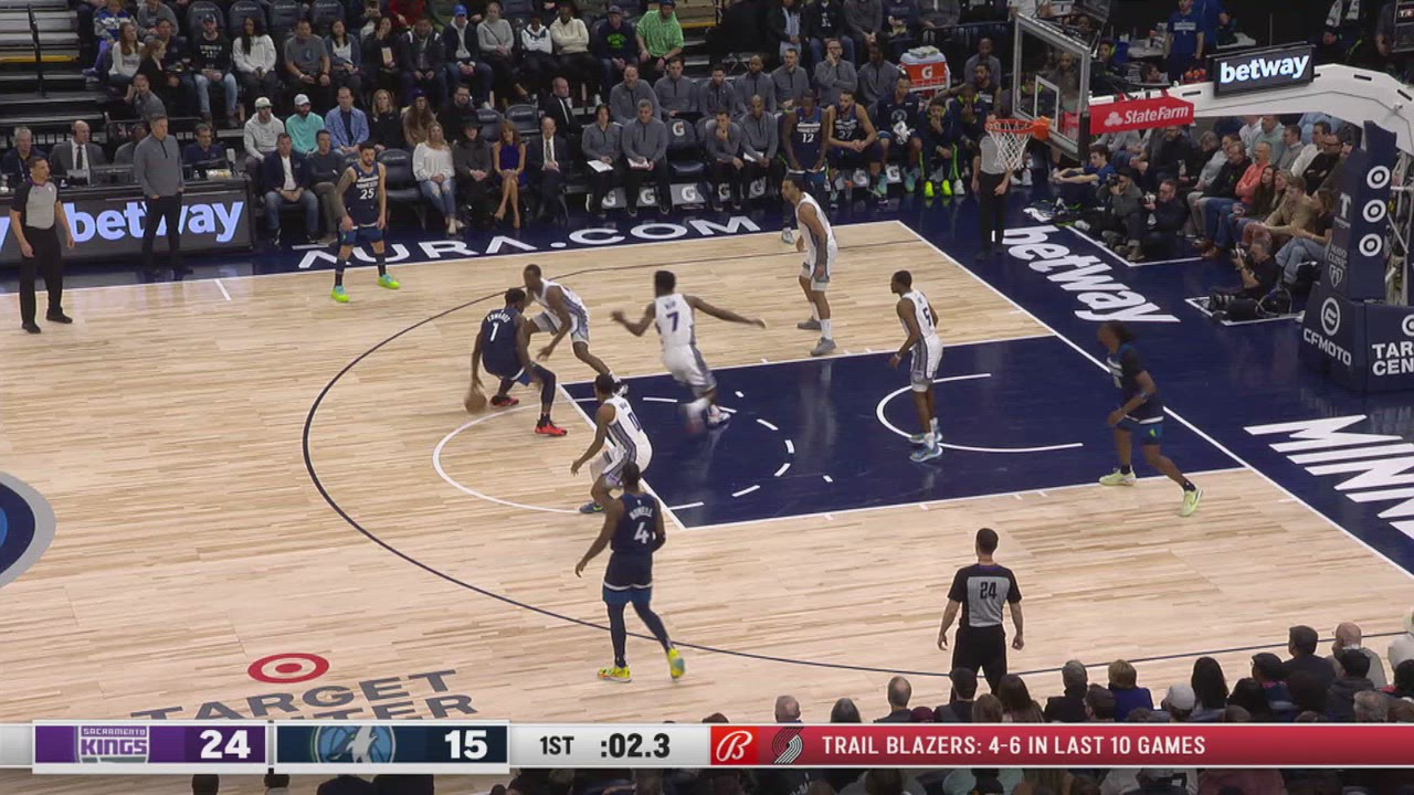 Last Second Field Goal Kings Timberwolves NBA Official