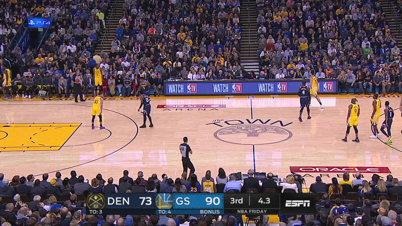 Last Second Foul Nuggets Warriors NBA Official