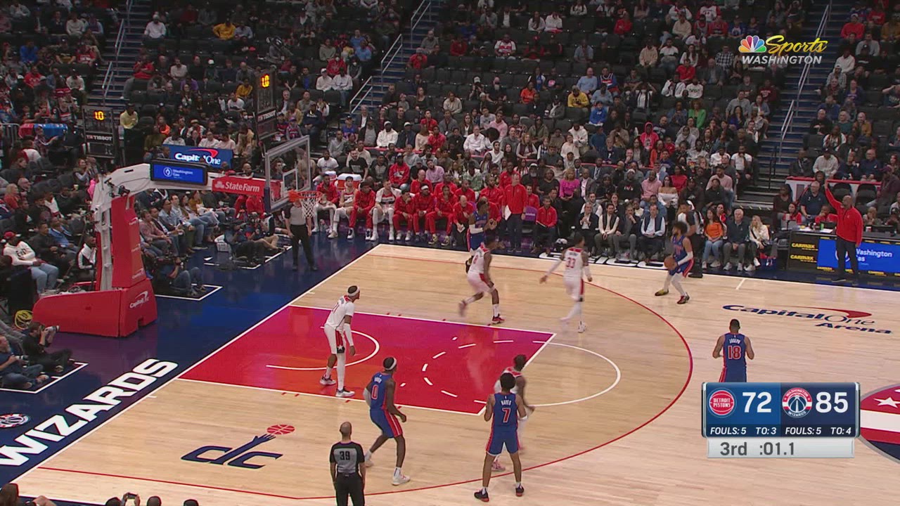 End of Period Foul Pistons Wizards NBA Official