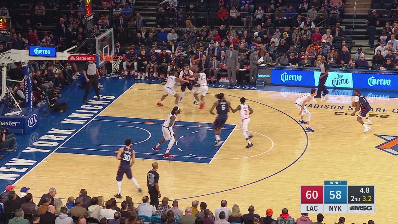 Last Second Foul Clippers Knicks NBA Official